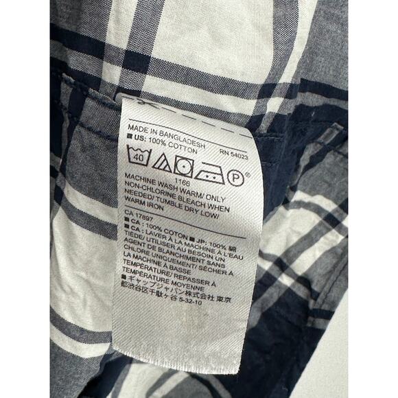 Banana Republic Standard Fit Black White Button Up Shirt Men's Size Large L - Picture 7 of 9